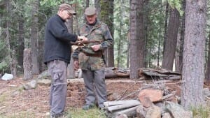 Mark J. Wienert instructing student. THE EDGE Survival Camp.