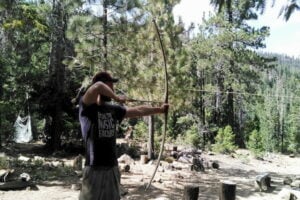 Student with Quick Bow and Arrow Advanced Survival Training