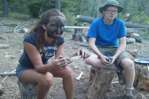 Survival Camp for Teenagers. Mud facial.