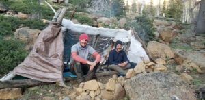 Two students survive the edge in a super shelter.